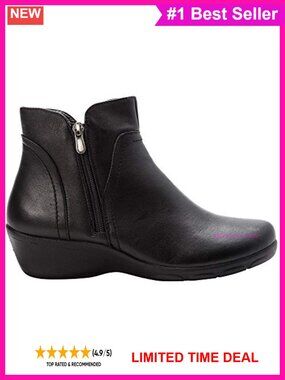 Waverly Ankle Boot Round Toe Zippered Leather Casual Boots